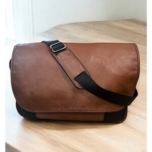 Vintage Coach 688 100th Anniversary US Olympic Leather & Nylon Messenger Bag